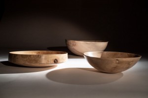 Schalen aus angestocktem Ahornholz